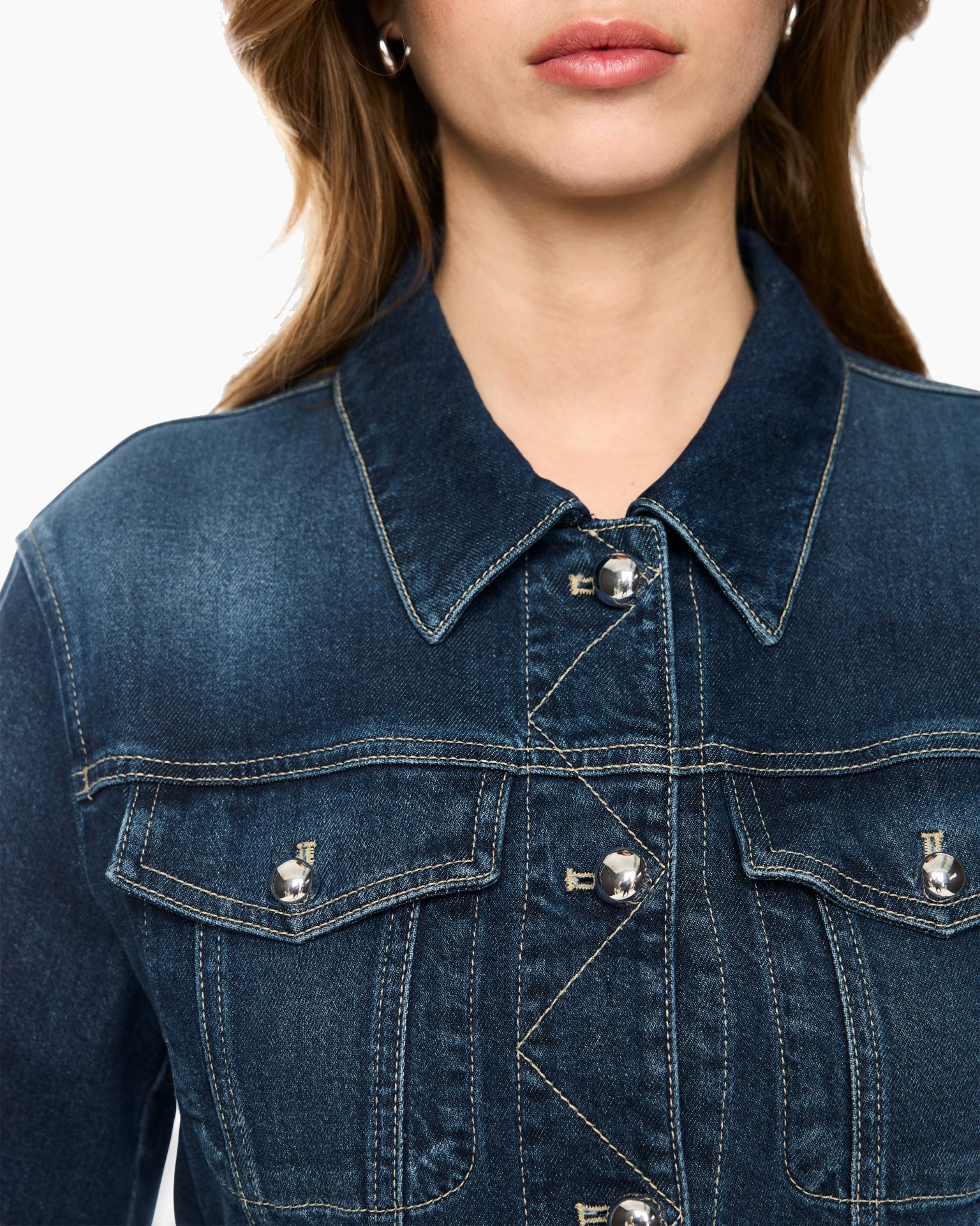 denim, jeans jacket, denim shirt, metal buttons, collared jacket