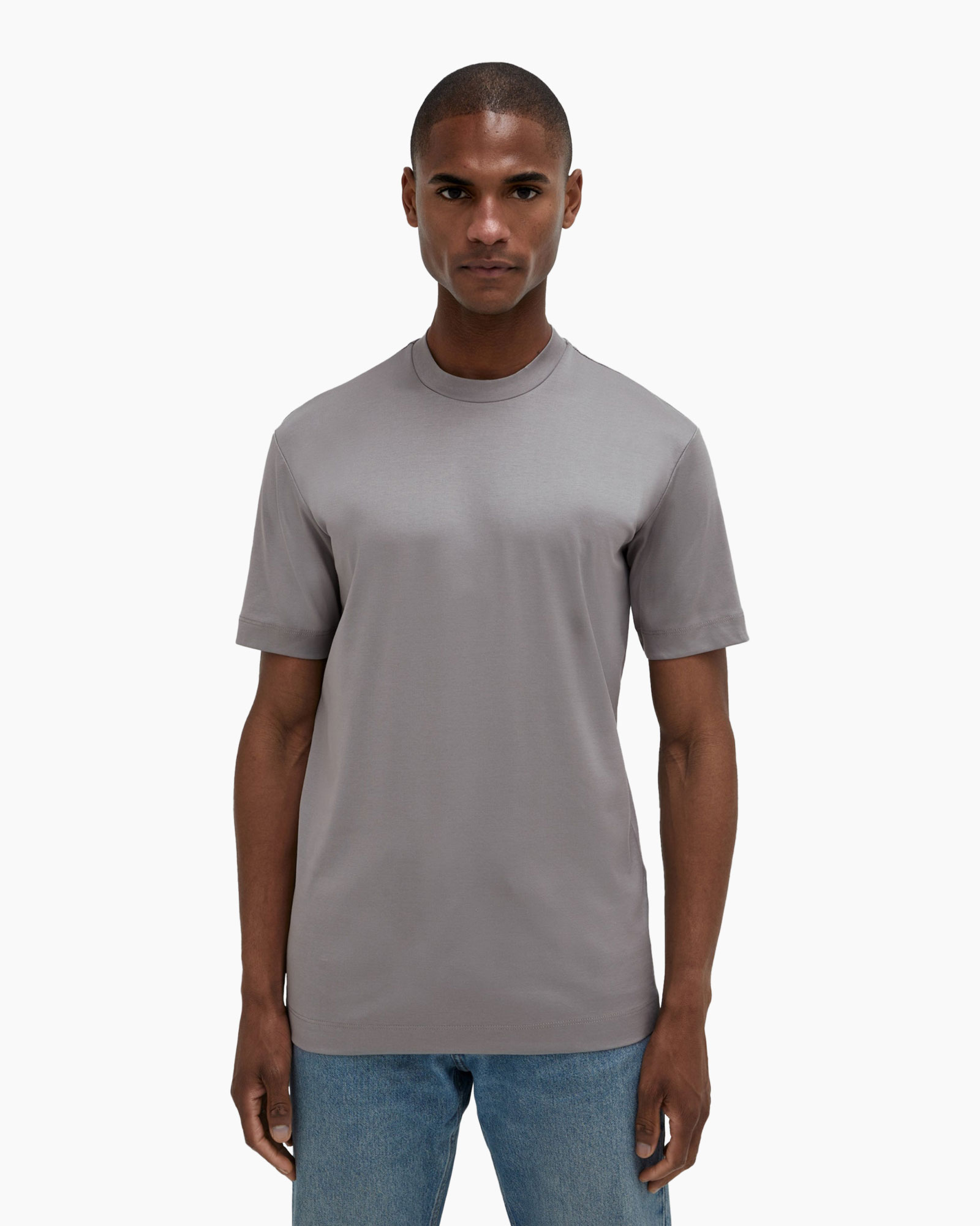 T-shirt Interlock Supima Grijs