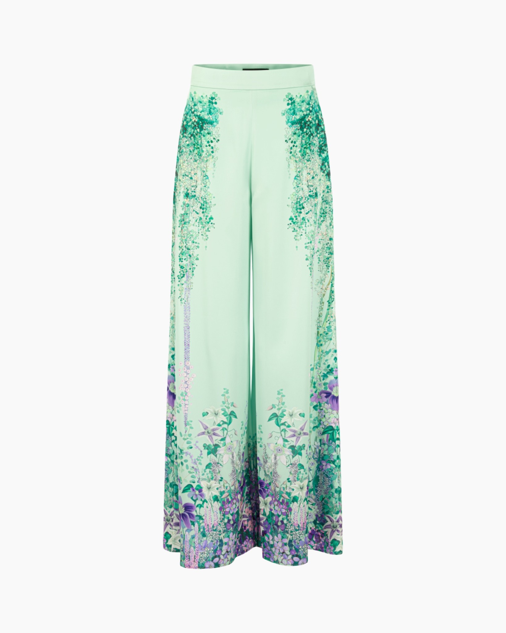 wide-leg, palazzo, floral, floral-print, mint-green