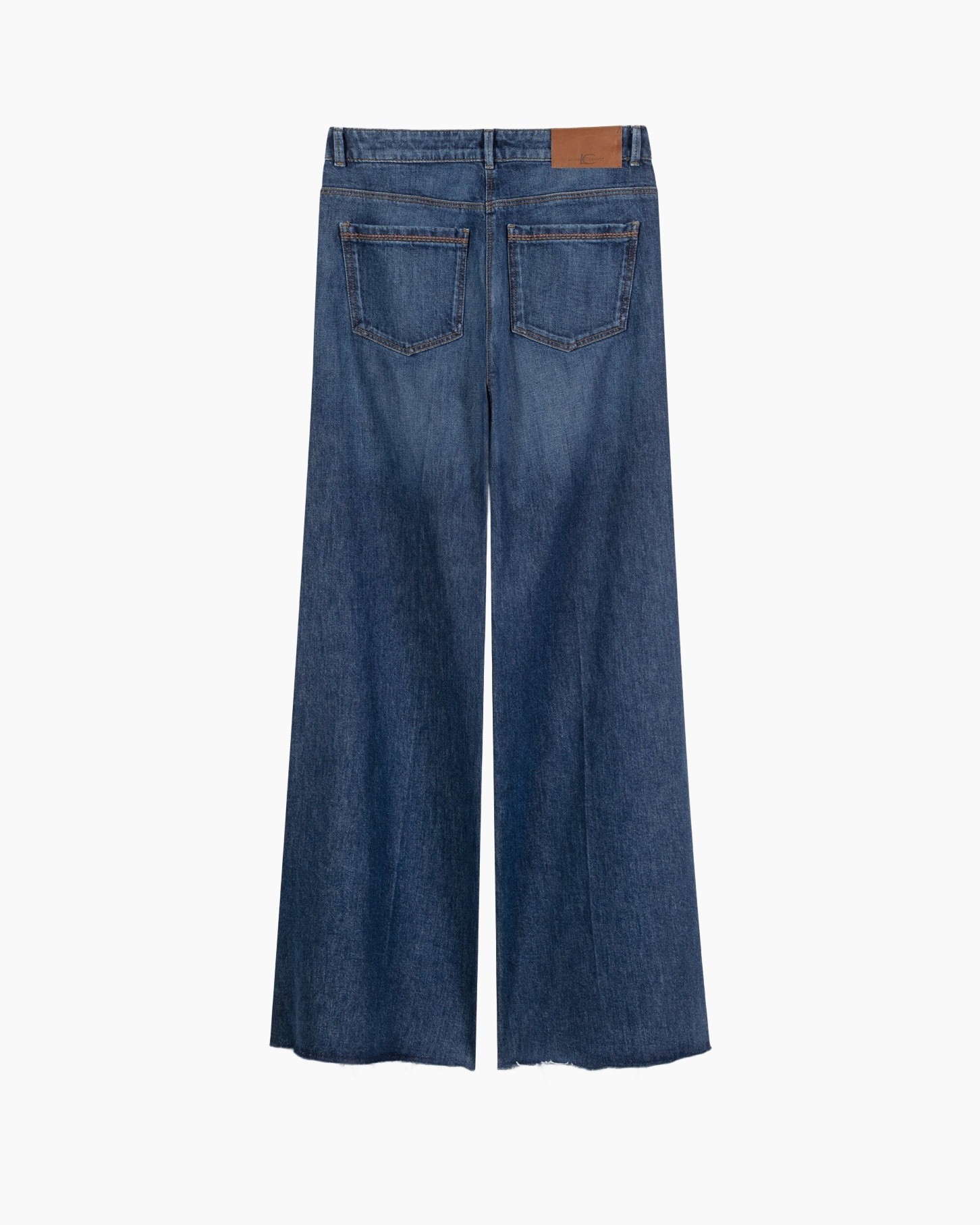 denim, jeans, wide-leg, back pockets, blue