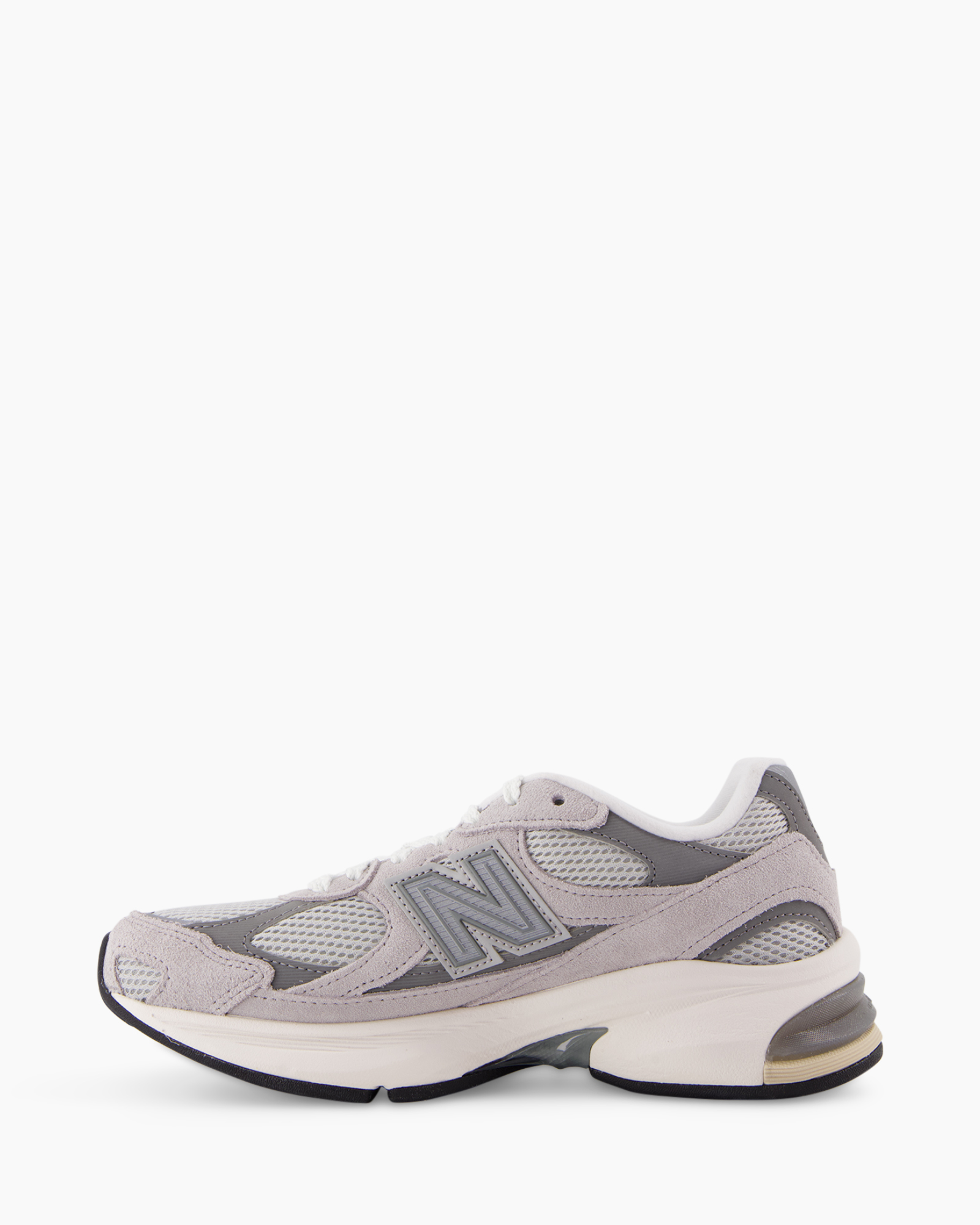 sneaker, running shoe, mesh, gray, suede
