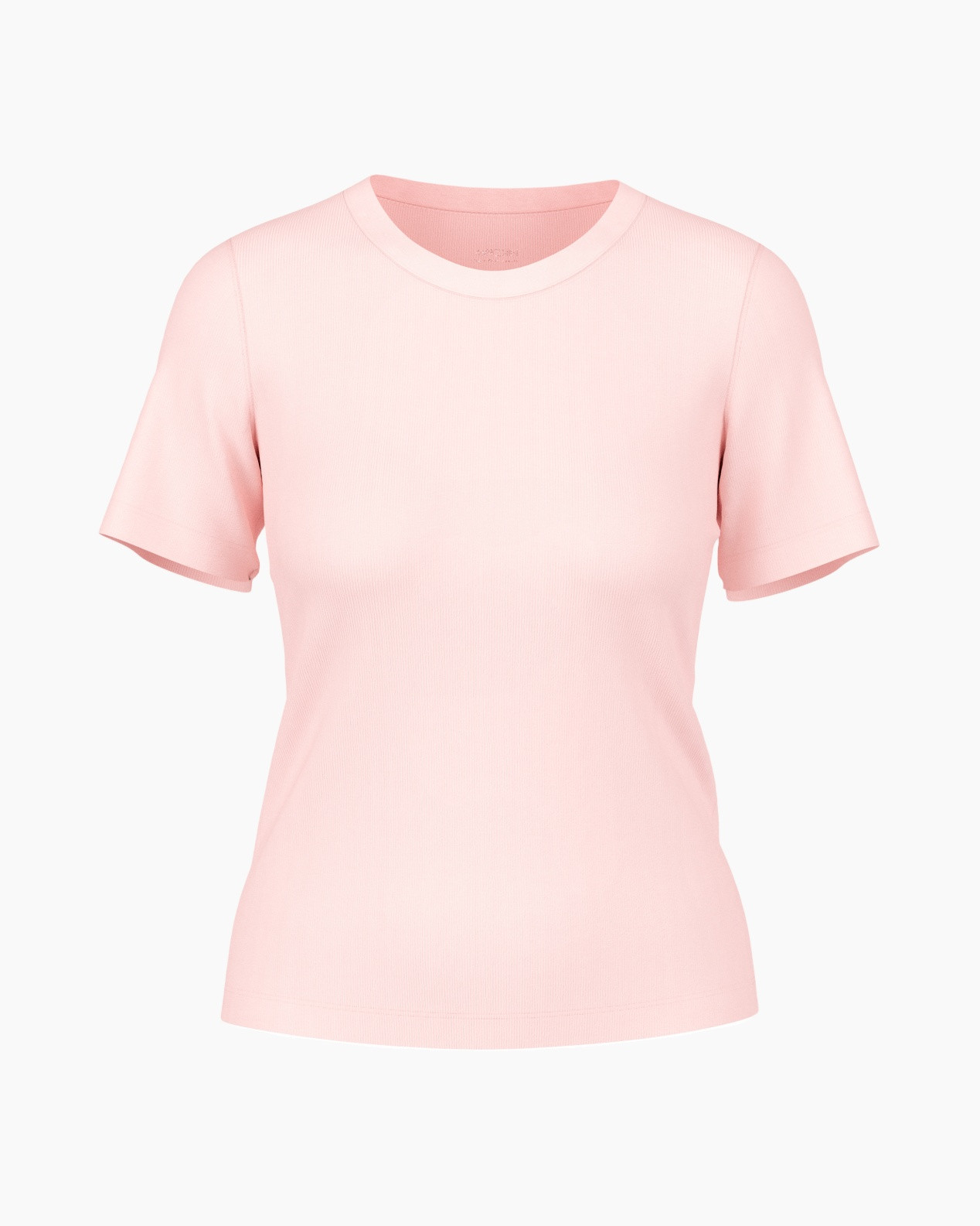 t-shirt, short sleeve, pink, solid color, crew neck