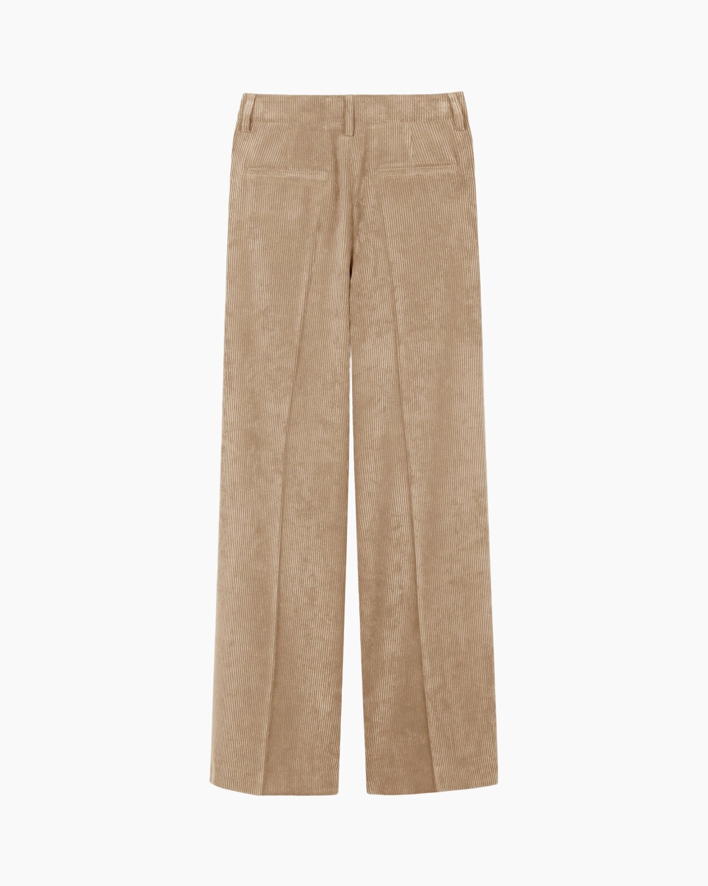corduroy, pants, wide-leg, beige, back pockets