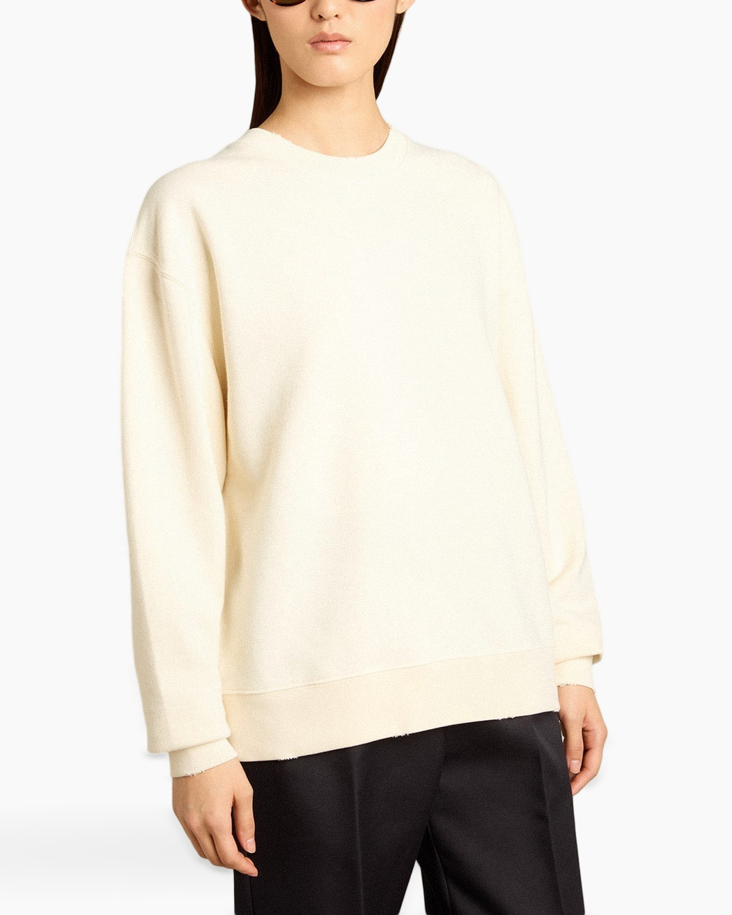 sweatshirt, crewneck, longsleeve, beige, cotton blend