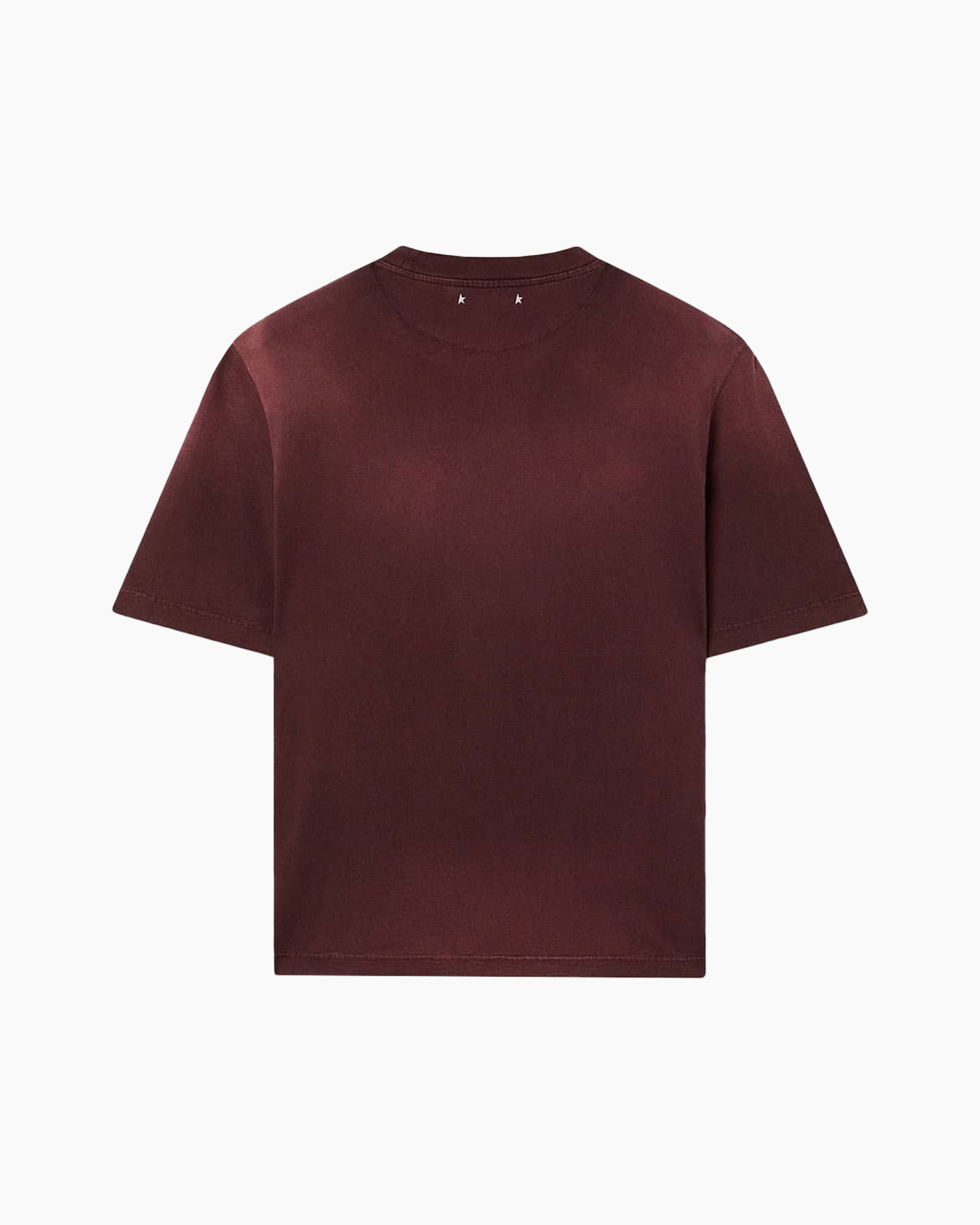 t-shirt, short sleeve, solid, burgundy, cotton