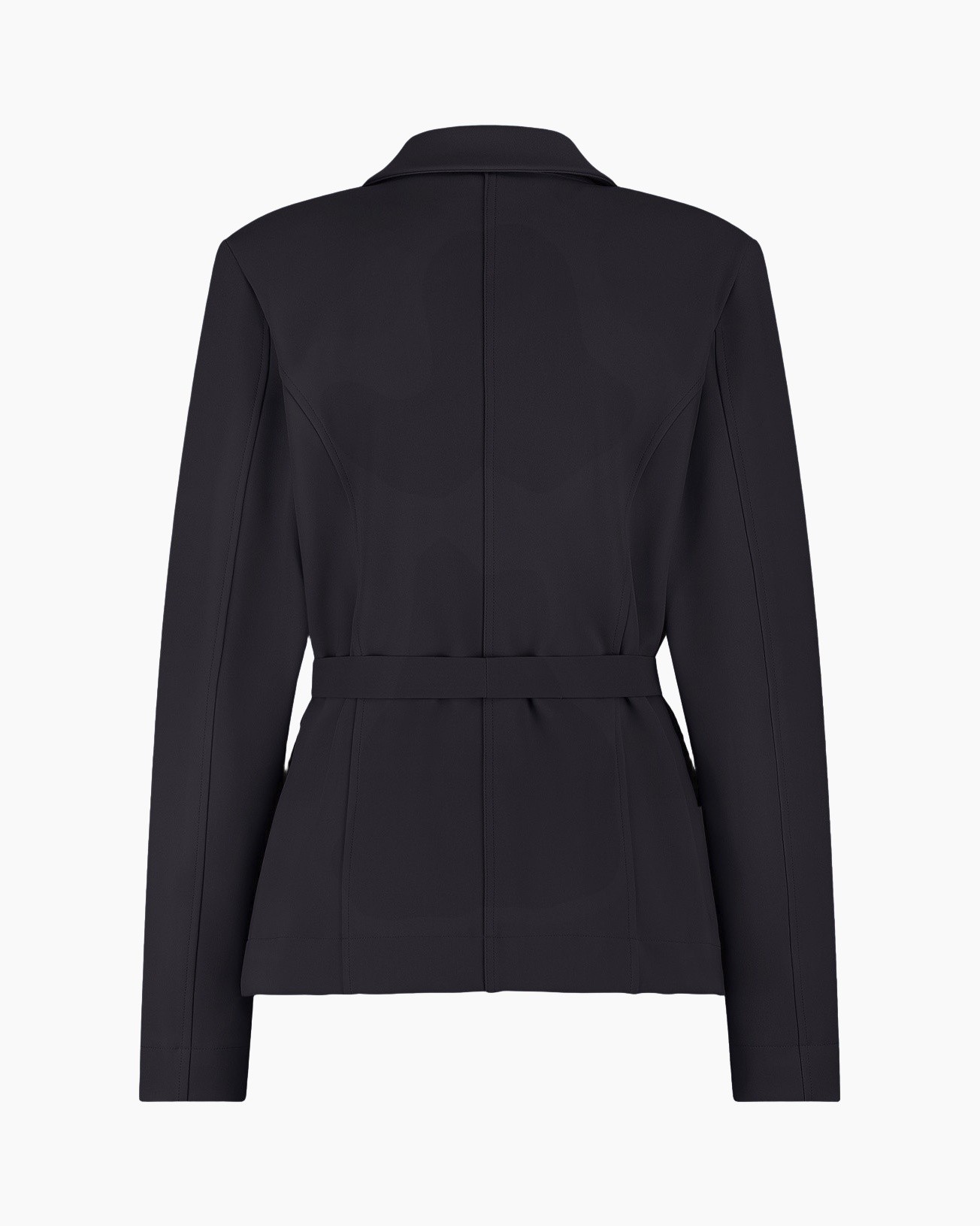 blazer, jacket, tailored, belt, dark grey/black