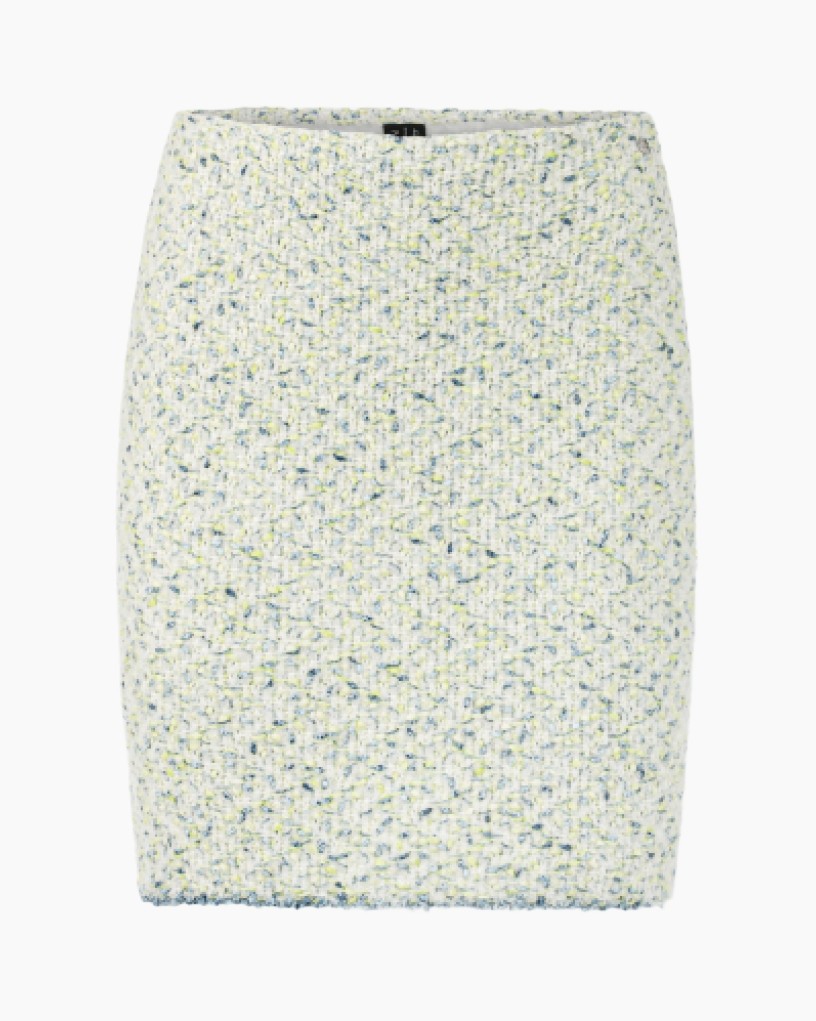skirt, textured, tweed, bubble pattern, neutral-cream