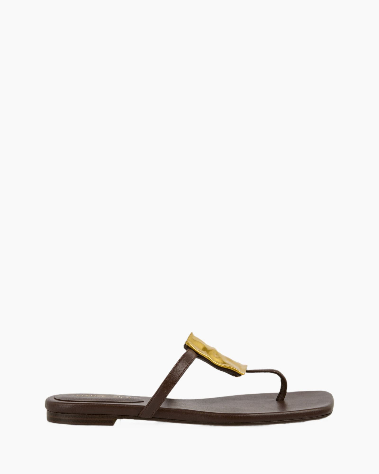 sandals, flip-flop, thong, brown, gold detail, sandals, flat, thong, brown, gold bow