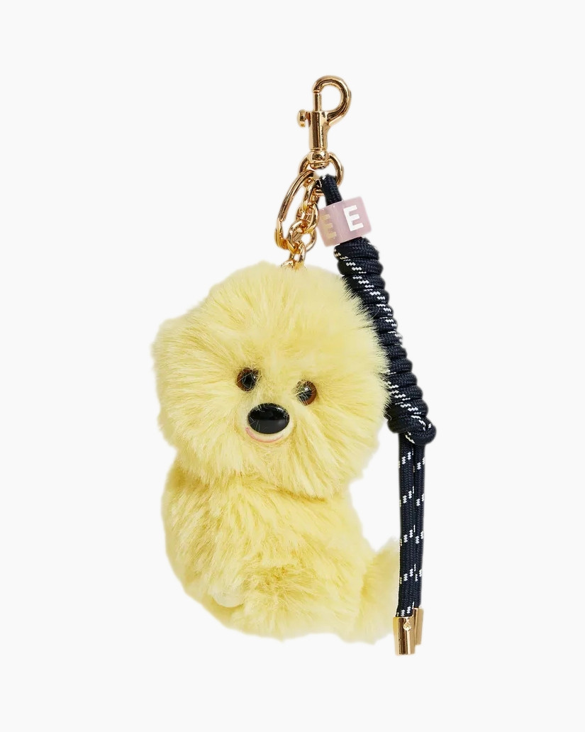 pom-pom, keychain, dog plush, yellow, panda plush?