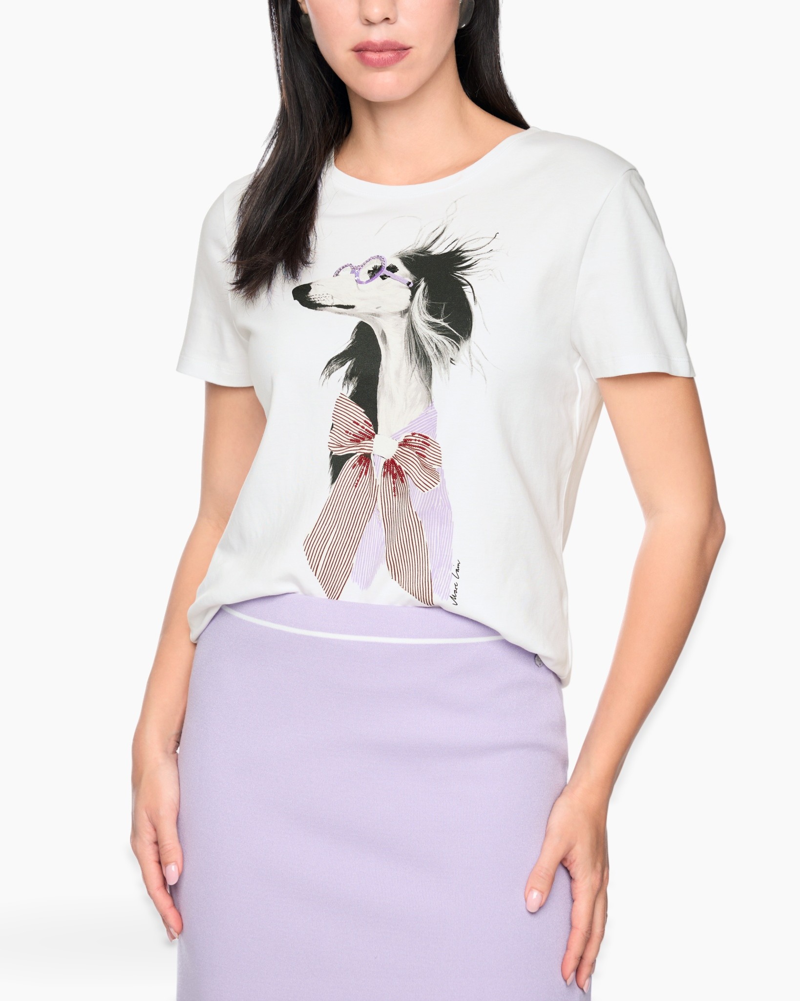 t-shirt, graphic, houndstooth, bow, white