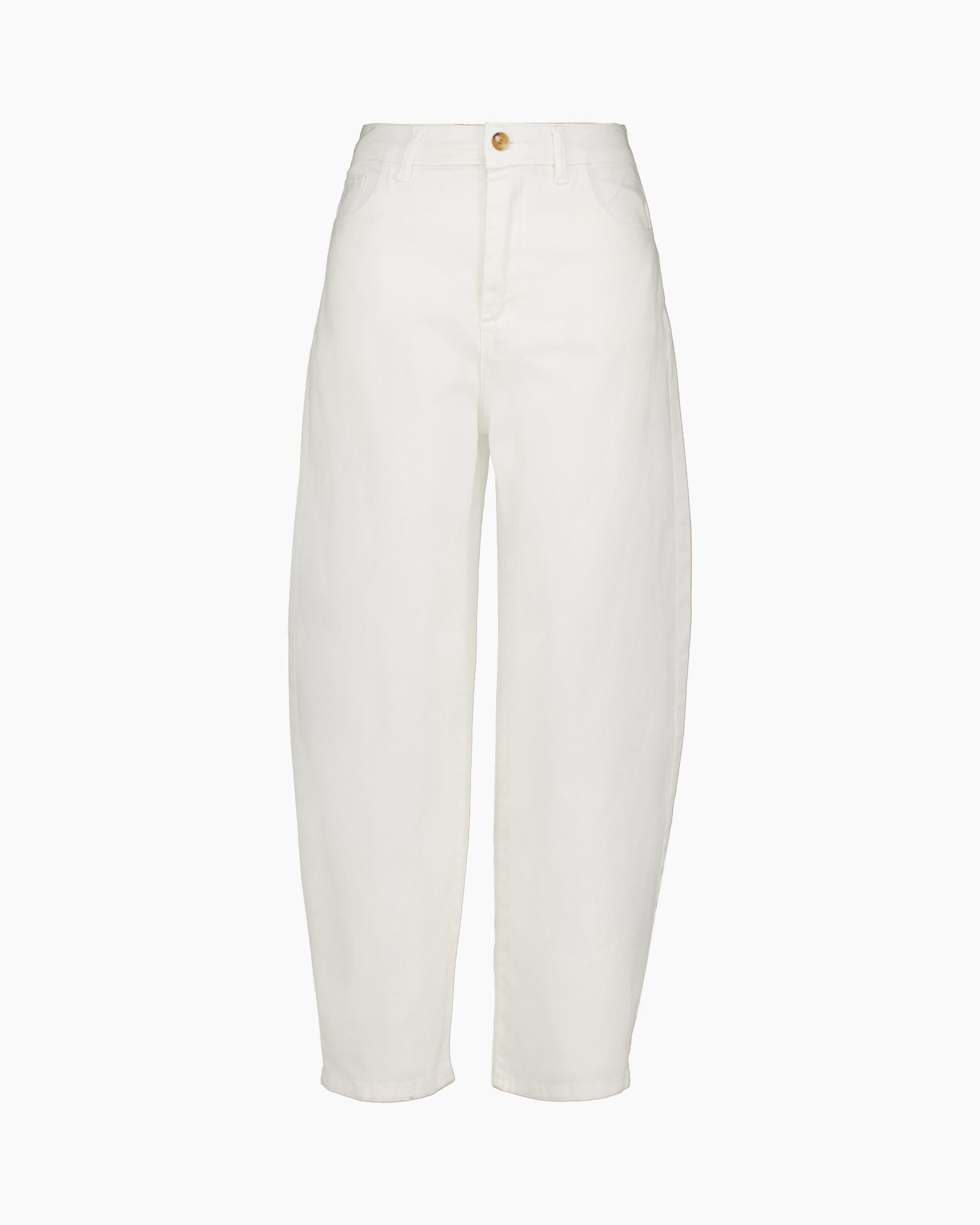 white, pants, high-waist, jeans, straight-leg