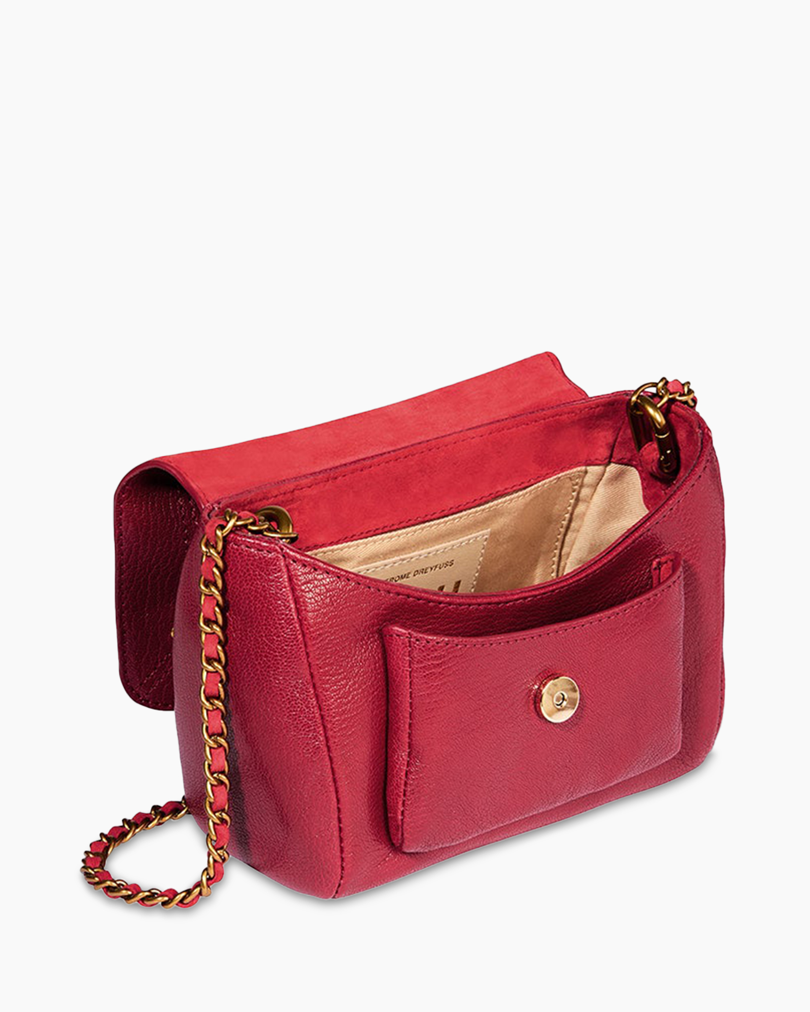 handbag,  purse, shoulder bag, red, chain strap