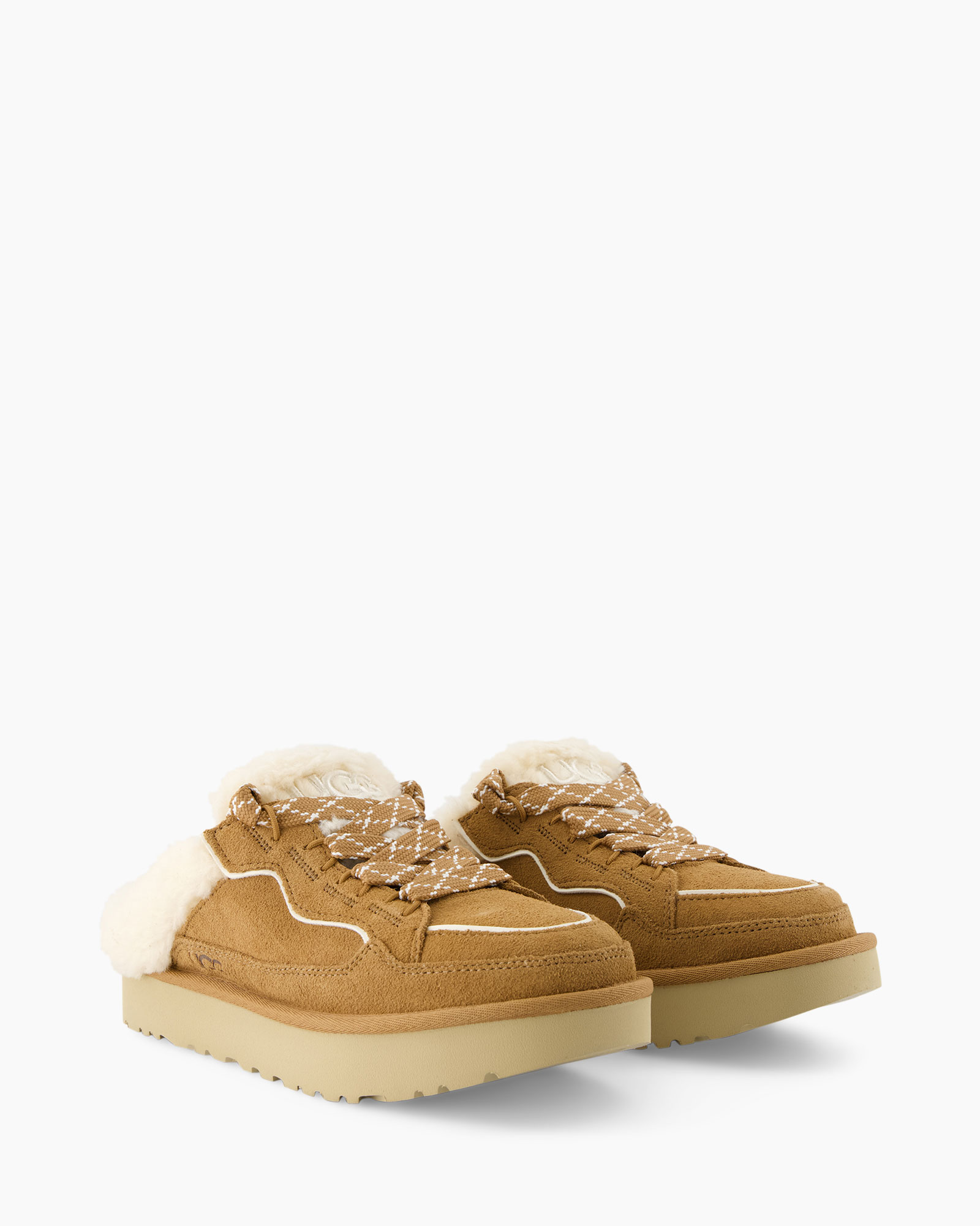mule, slipper, shearling, suede, platform