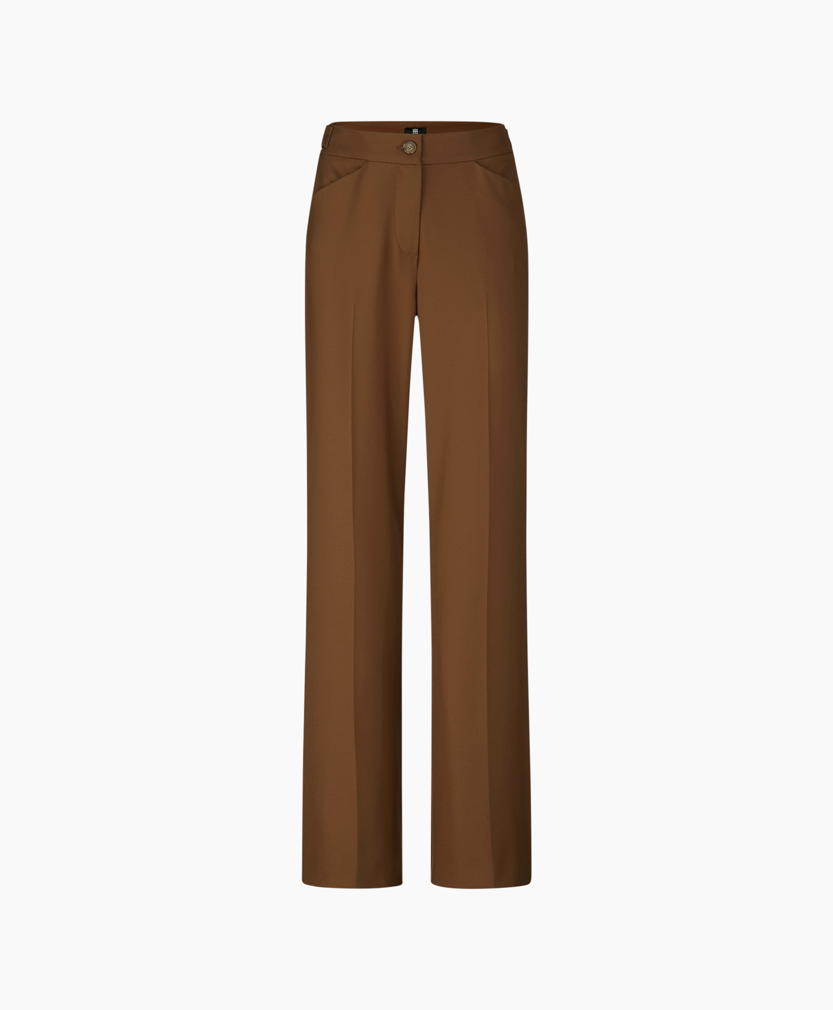 trousers, pants, brown, wide-leg, buttoned