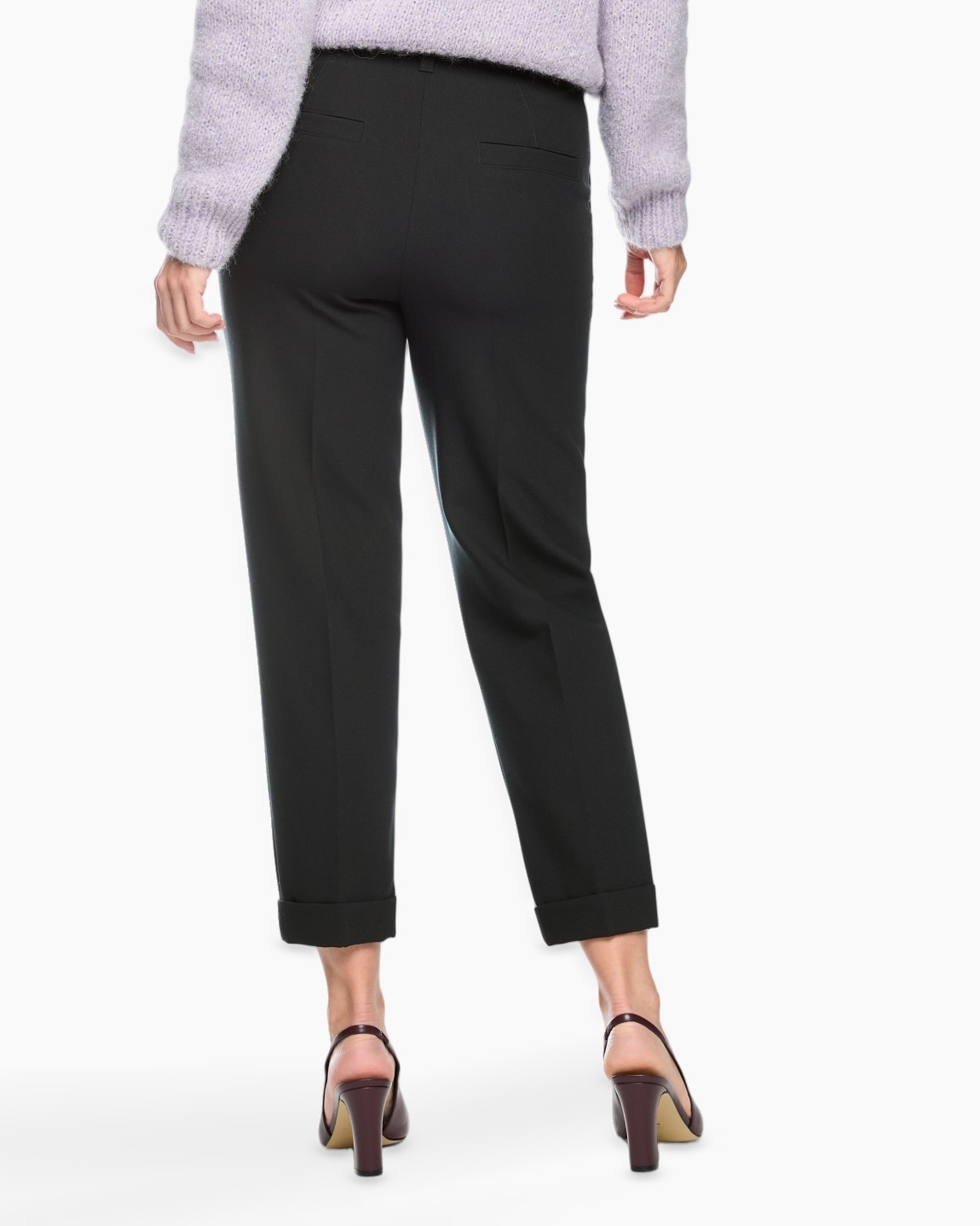 trousers, black pants, cocktail pants, ankle length, back pockets