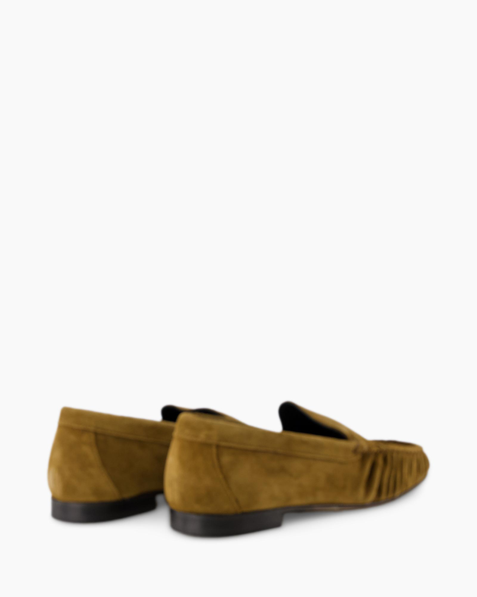 loafers, slip-ons, suede, brown, flat shoes