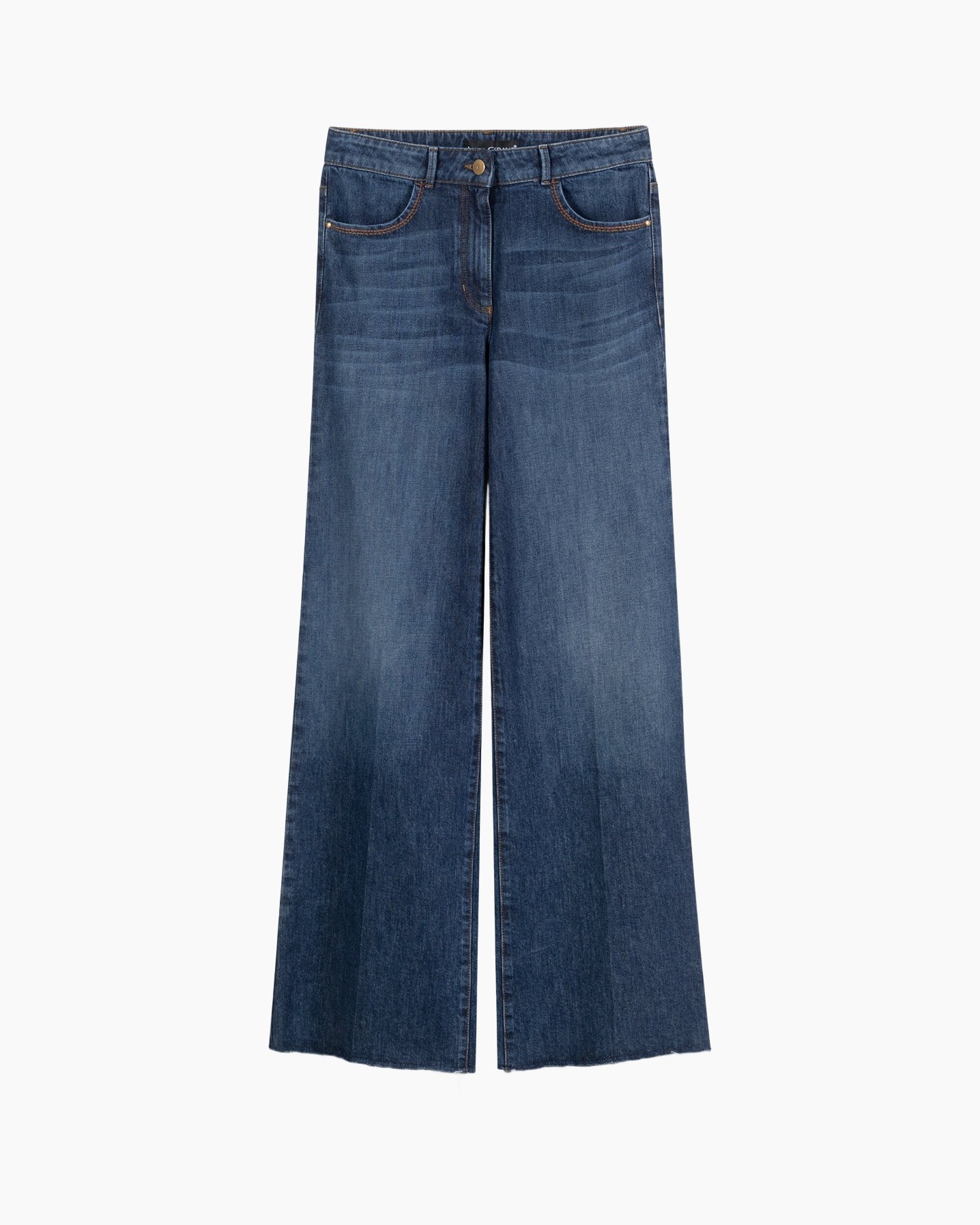 jeans, denim, wide-leg, blue, pockets