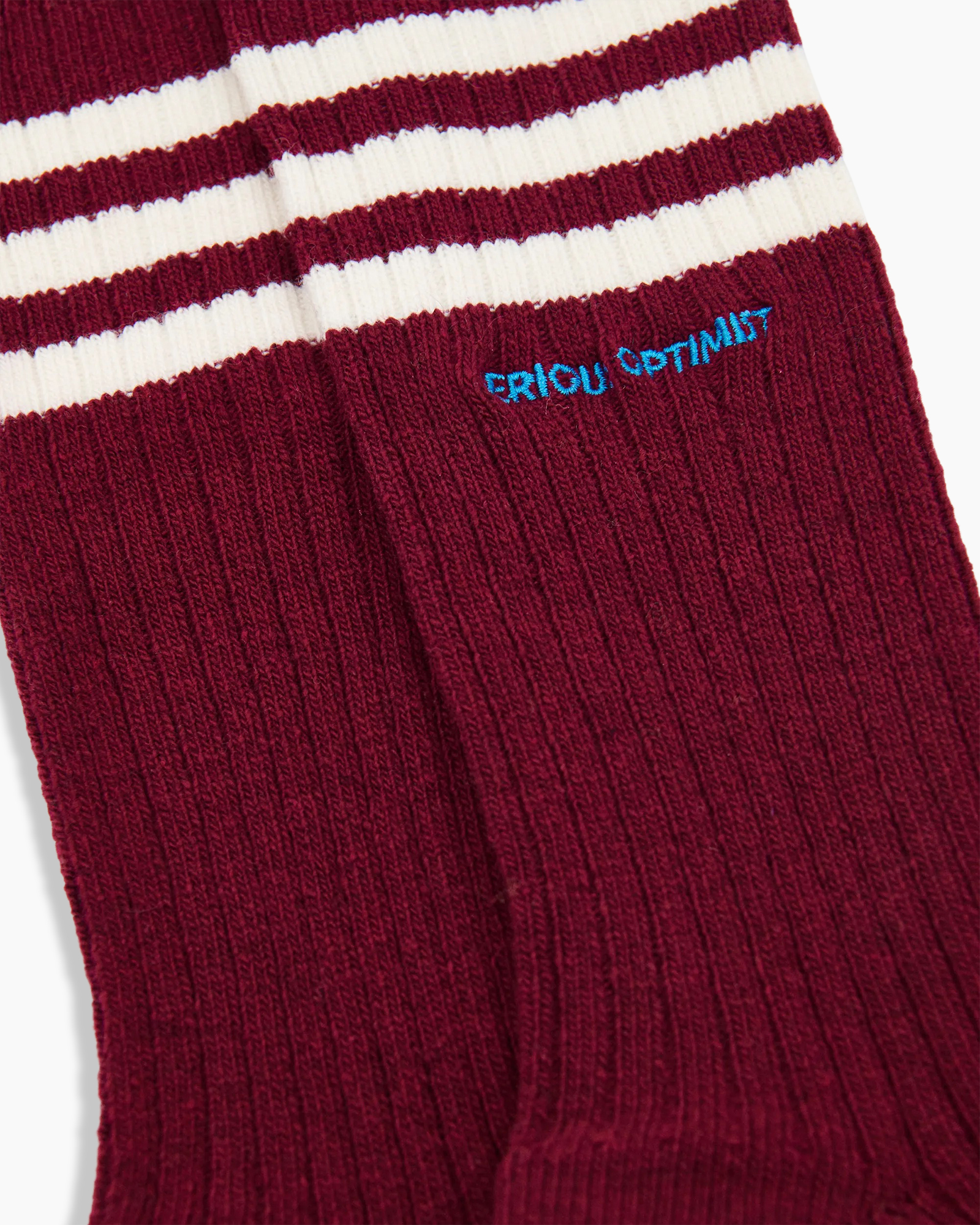 socks, knee-high, ribbed, burgundy, striped