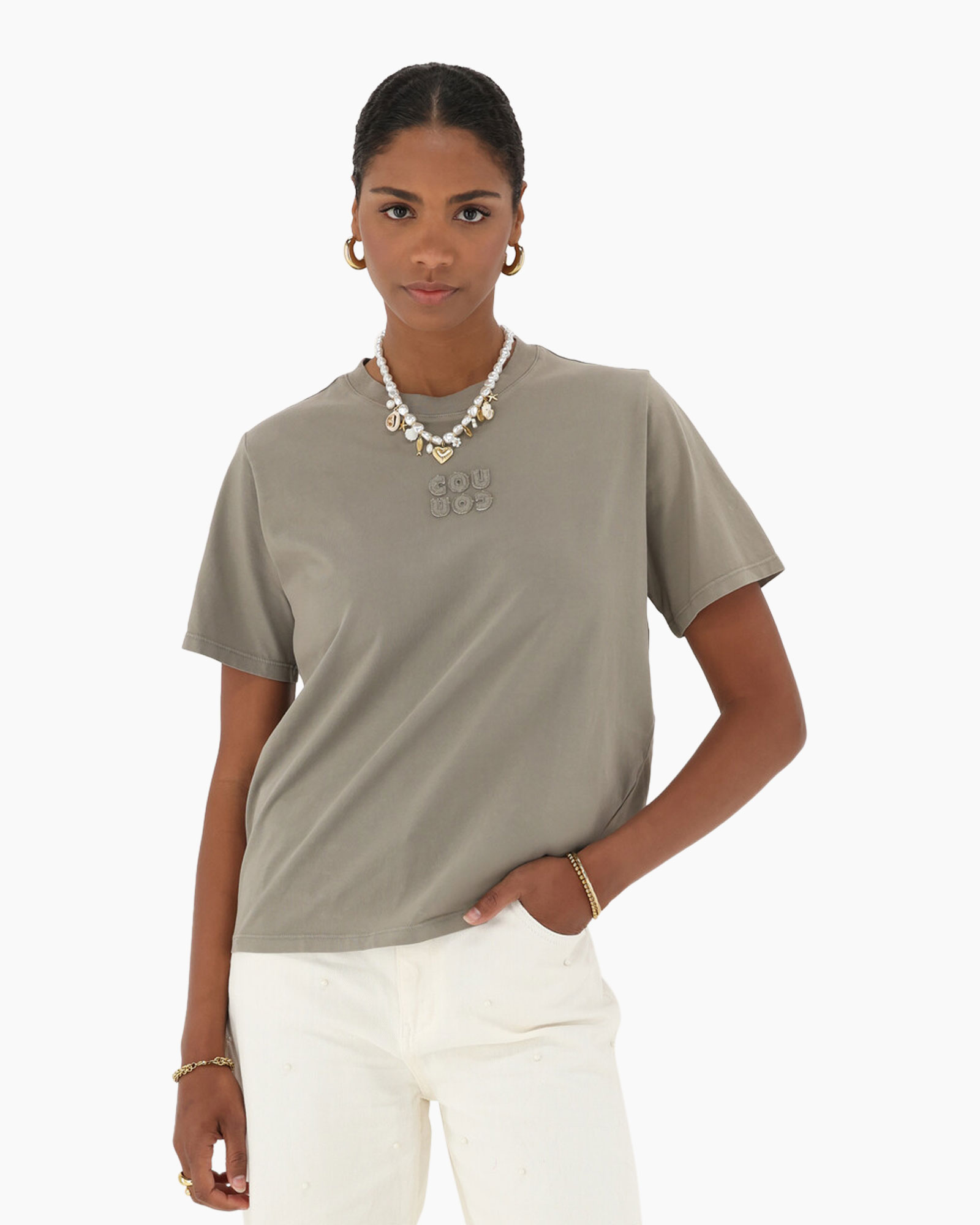 T-shirt Coucou Patch Tee Beige
