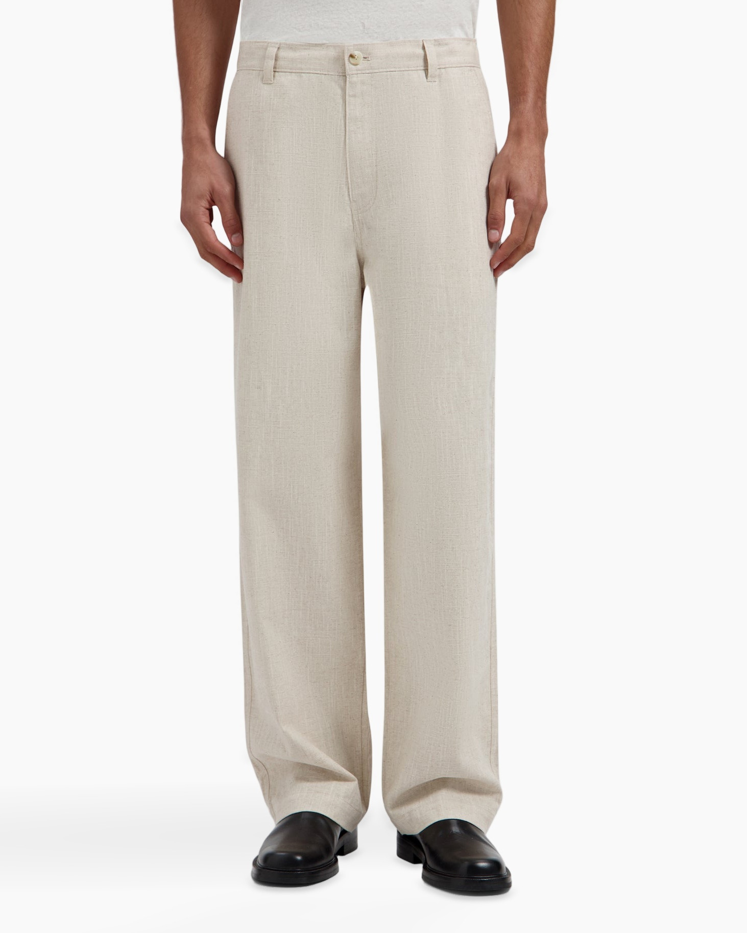 pants, trousers, beige, linen, wide-leg