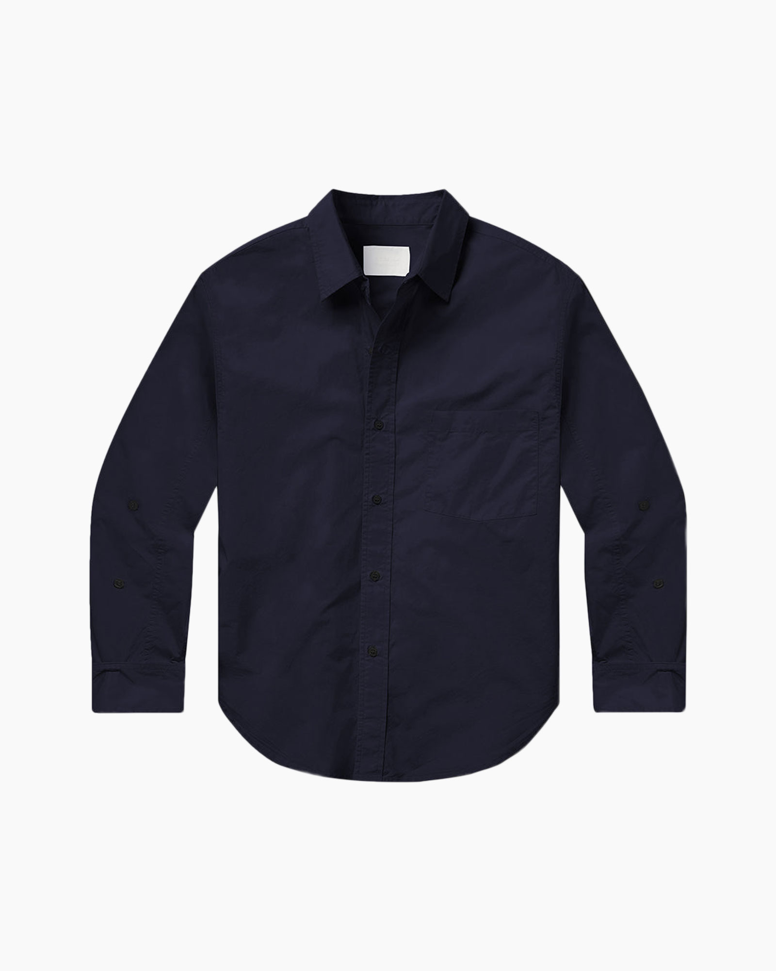shirt, button-down, long-sleeve, navy, pocket